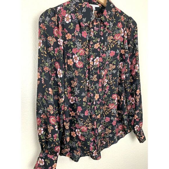 Pleione Floral Ruffle Placket Button Down Top - Picture 4 of 6